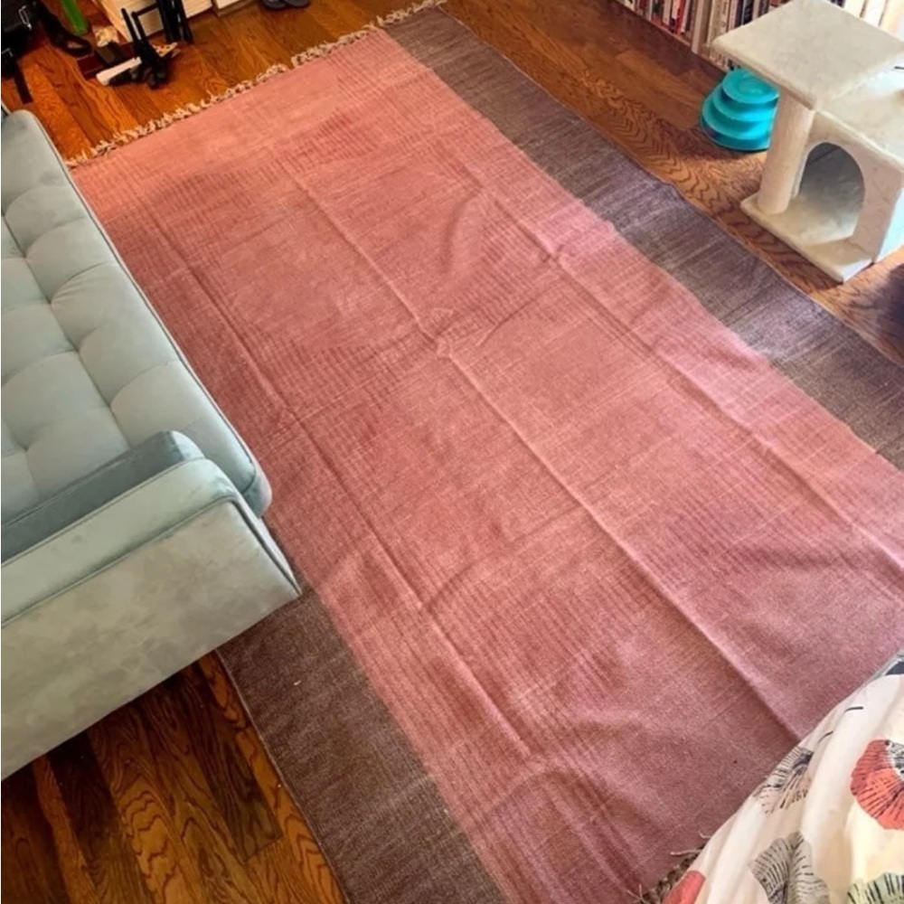 NWOT 5x8 block printed rug